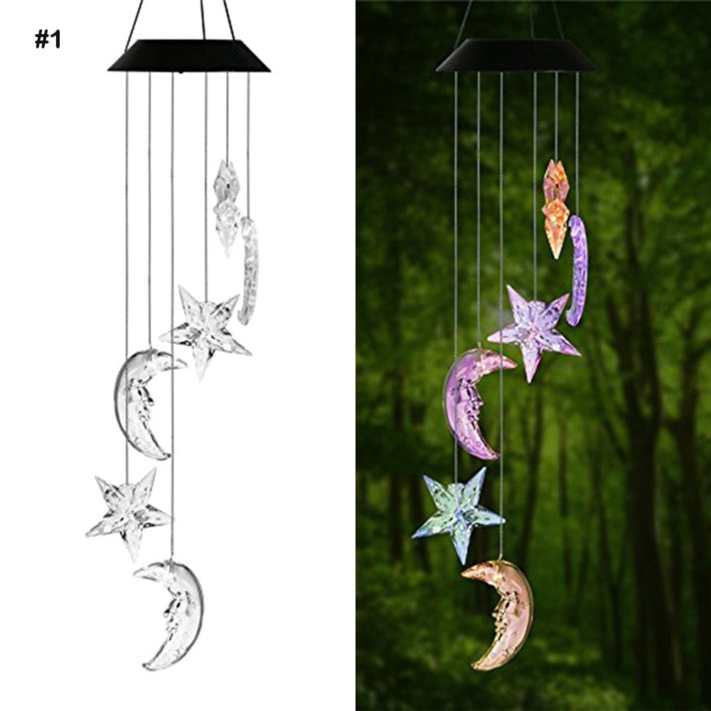 Solar Wind Chime Outdoor Light LED Color Changing