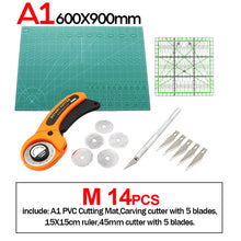 Load image into Gallery viewer, Professional Self-Healing, Double-Sided PVC Cutting Mat, with blades
