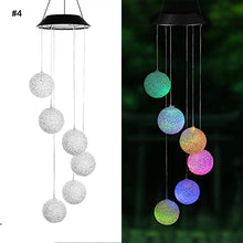 Load image into Gallery viewer, Solar Wind Chime Outdoor Light LED Color Changing
