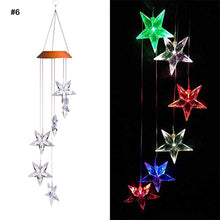 Load image into Gallery viewer, Solar Wind Chime Outdoor Light LED Color Changing
