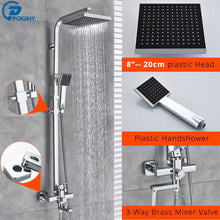 Load image into Gallery viewer, Black Bathroom Shower Faucet Set Wall Mount
