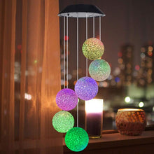 Load image into Gallery viewer, Solar Wind Chime Outdoor Light LED Color Changing
