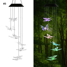 Load image into Gallery viewer, Solar Wind Chime Outdoor Light LED Color Changing
