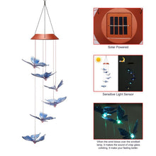 Load image into Gallery viewer, Solar Wind Chime Outdoor Light LED Color Changing
