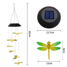 Load image into Gallery viewer, Solar Wind Chime Outdoor Light LED Color Changing
