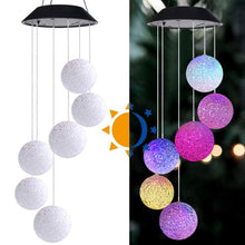 Load image into Gallery viewer, Solar Wind Chime Outdoor Light LED Color Changing
