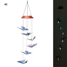 Load image into Gallery viewer, Solar Wind Chime Outdoor Light LED Color Changing
