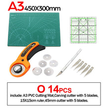 Load image into Gallery viewer, Professional Self-Healing, Double-Sided PVC Cutting Mat, with blades
