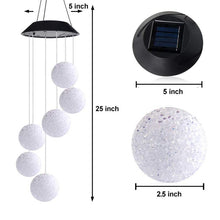 Load image into Gallery viewer, Solar Wind Chime Outdoor Light LED Color Changing
