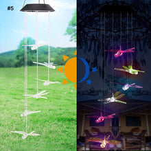 Load image into Gallery viewer, Solar Wind Chime Outdoor Light LED Color Changing
