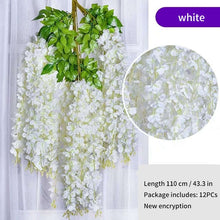 Load image into Gallery viewer, Wisteria Artificial Flower Rattan Wreath Arch 12Pcs
