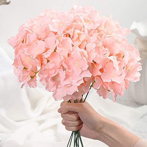 10 Pcs Silk Hydrangea Flowers Artificial