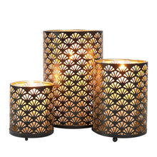 Load image into Gallery viewer, 3Pcs Fan Pattern Metal Candle Holder
