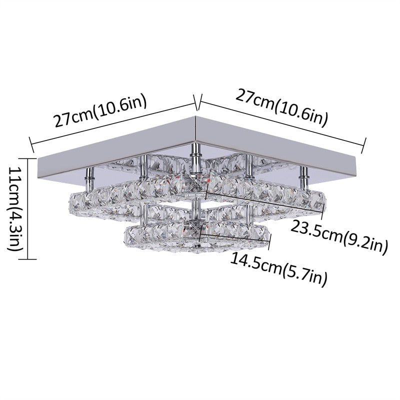 Luxury 2 Layer K9 Crystal LED Ceiling Chandelier