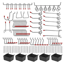 Load image into Gallery viewer, 114pcs/140pcs Metal Assorted Pegboard Hooks
